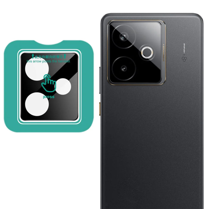 IMAK For Realme GT 7 5G / GT 7T 5G Tempered Glass Camera Lens Protector with Self Positioning Frame (Black Version) - 1