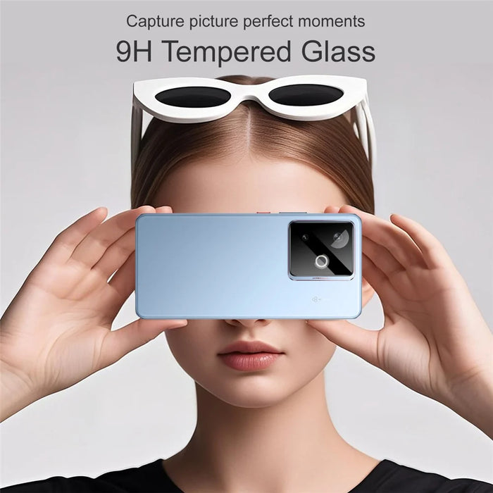 IMAK For Realme GT 7 5G / GT 7T 5G Tempered Glass Camera Lens Protector with Self Positioning Frame (Black Version) - 2