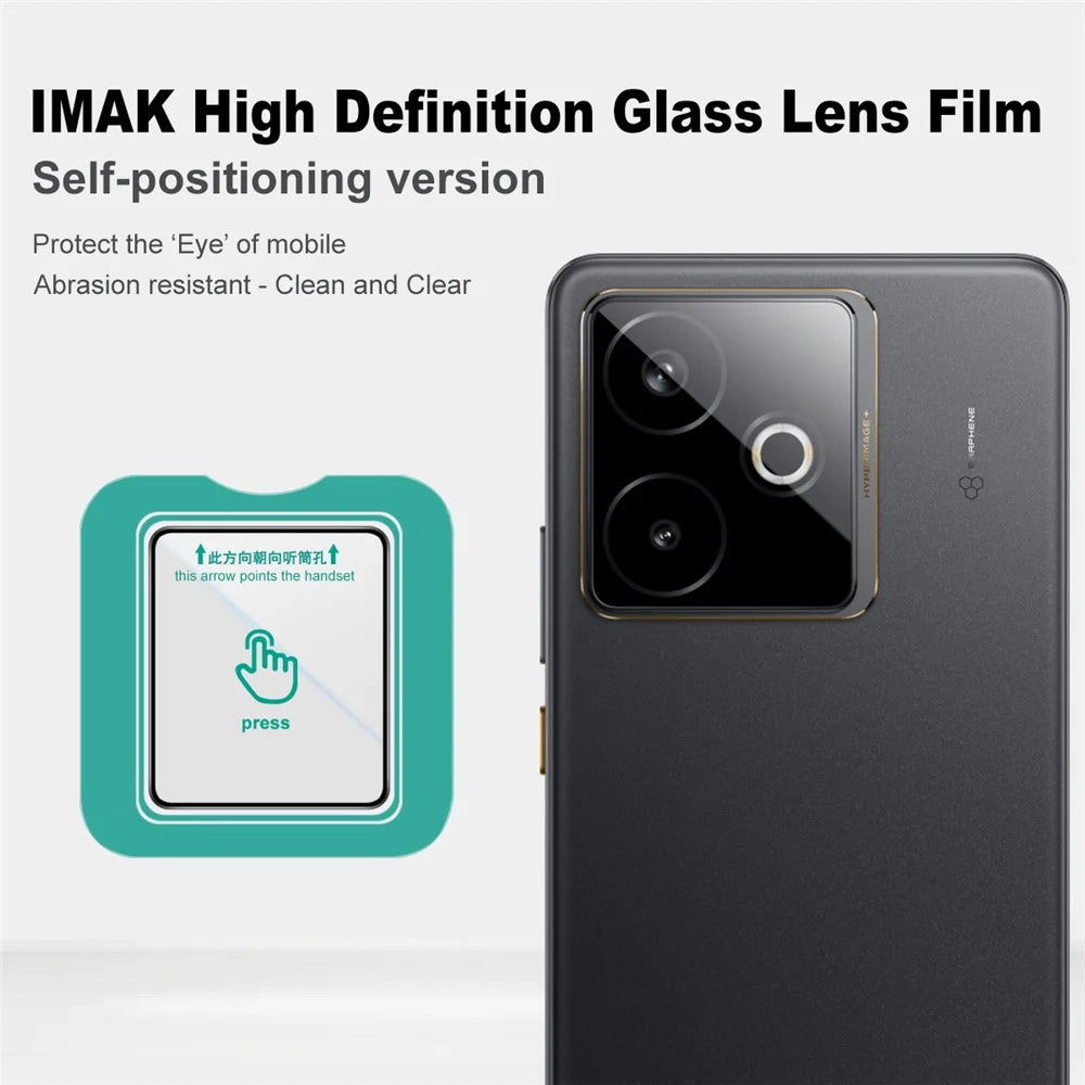 IMAK For Realme GT 7 5G / GT 7T 5G Camera Lens Protector Tempered Glass Lens Film with Self Positioning Frame - 2