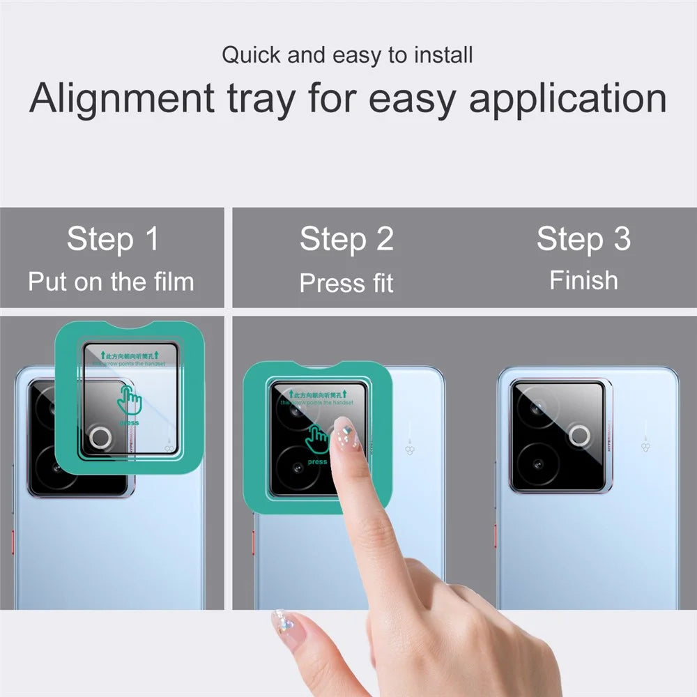 IMAK For Realme GT 7 5G / GT 7T 5G Camera Lens Protector Tempered Glass Lens Film with Self Positioning Frame - 4