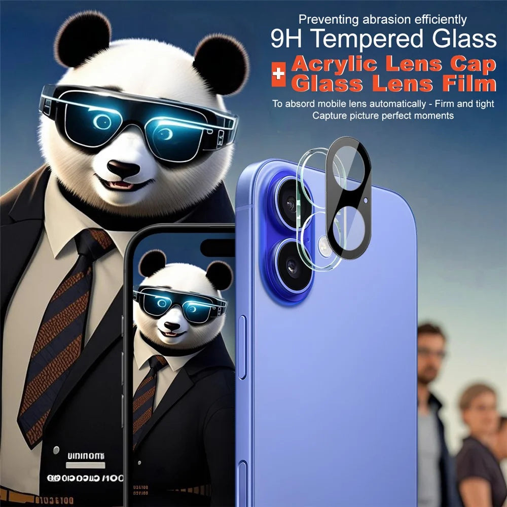 IMAK For iPhone 17 Camera Lens Protector Tempered Glass HD Clear Lens Film (Black Version) - 3