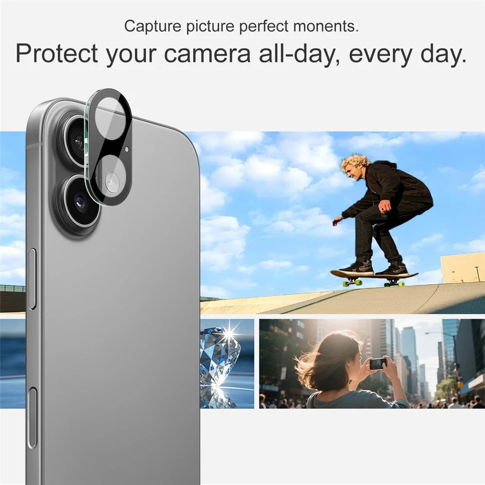 IMAK For iPhone 17 Camera Lens Protector Tempered Glass HD Clear Lens Film (Black Version) - 4