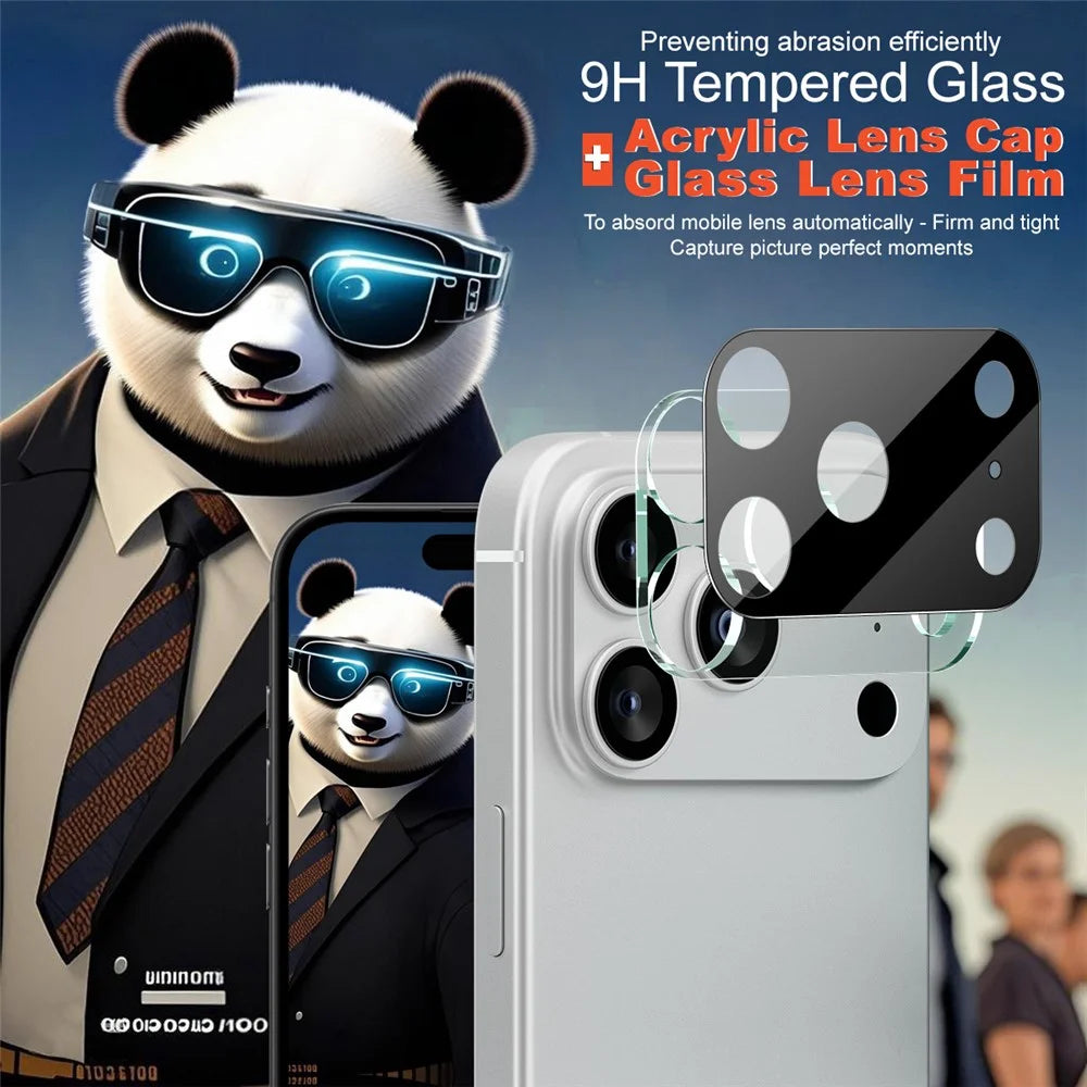 IMAK For iPhone 17 Pro Max Camera Lens Protector Tempered Glass HD Clear Lens Film (Black Version) - 3