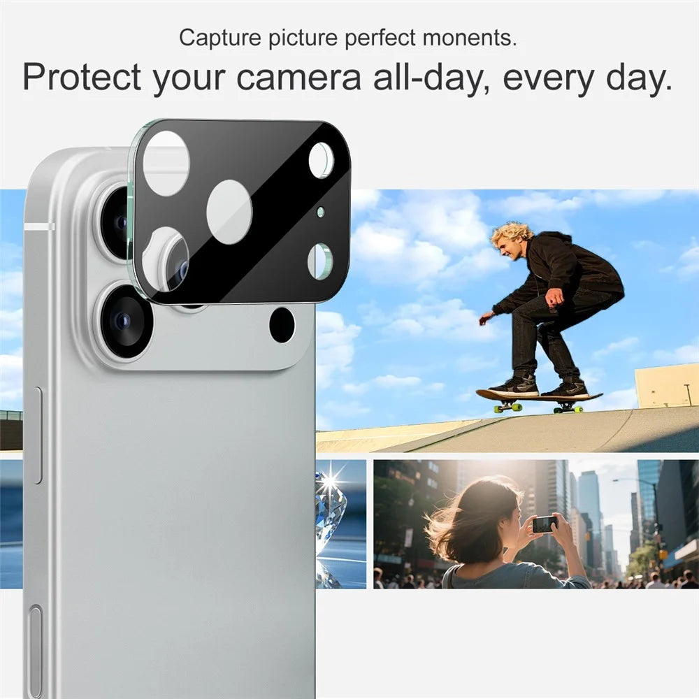 IMAK For iPhone 17 Pro Max Camera Lens Protector Tempered Glass HD Clear Lens Film (Black Version) - 4