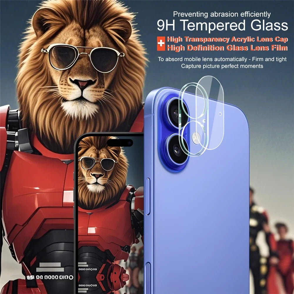 IMAK For iPhone 17 Tempered Glass Camera Lens Protector + Acrylic Lens Cap - 3