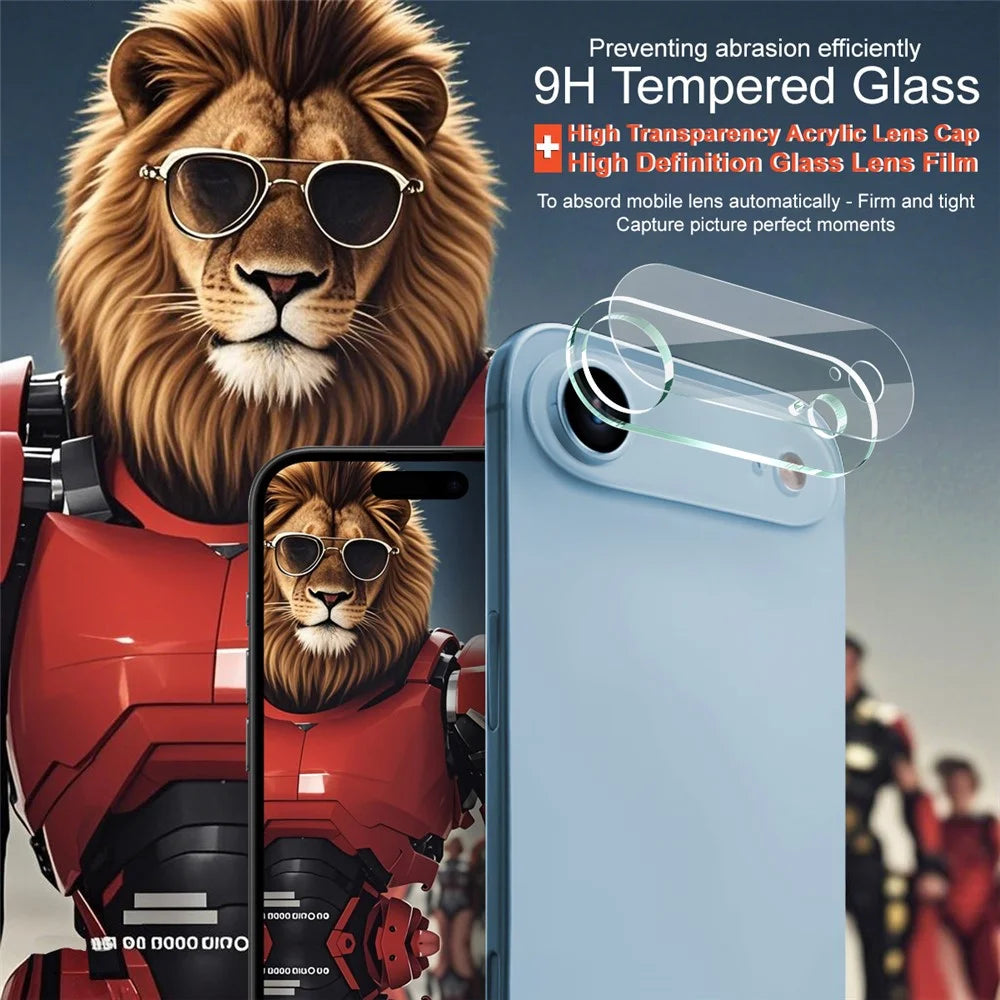IMAK For iPhone Air Tempered Glass Camera Lens Protector + Acrylic Lens Cap - 3