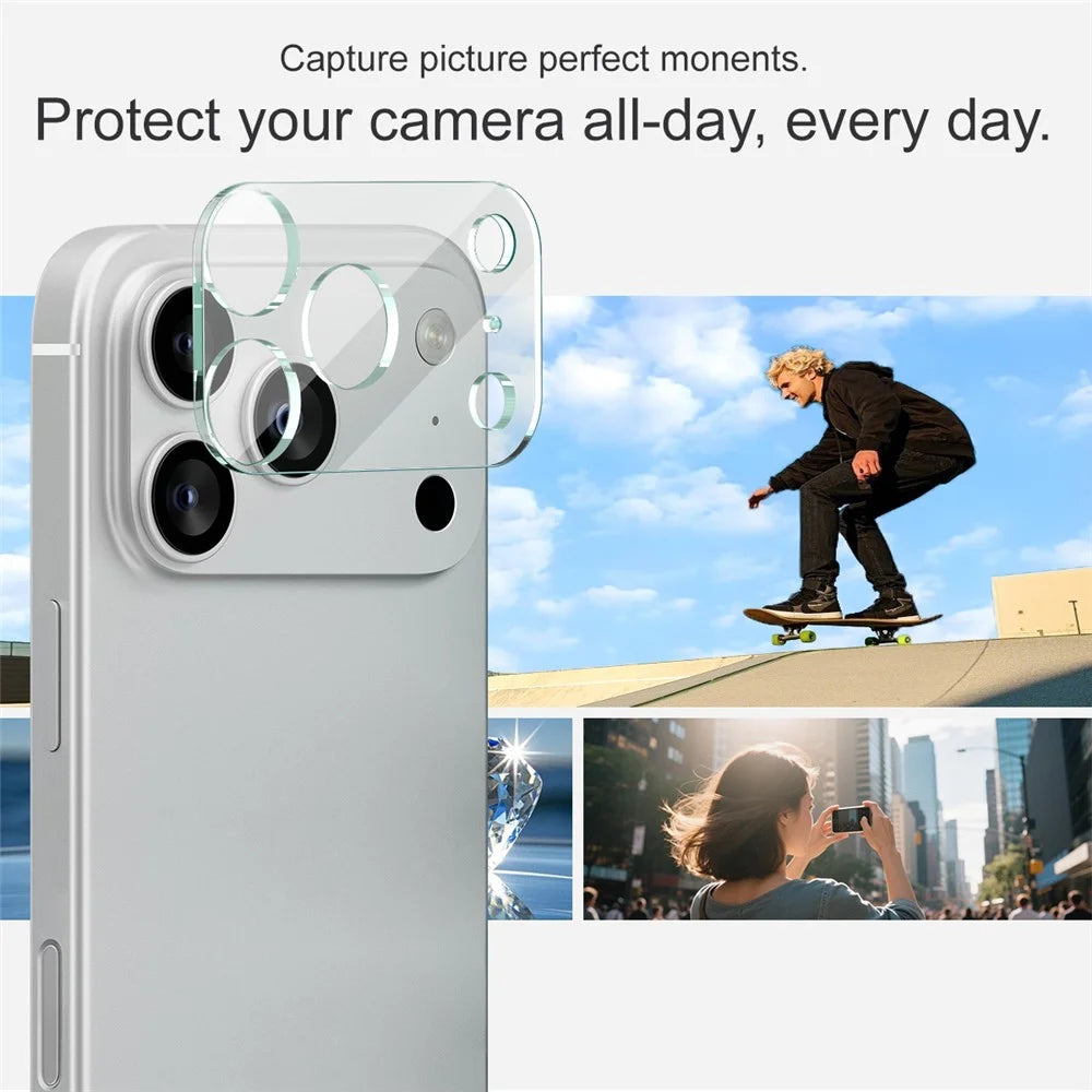 IMAK For iPhone 17 Pro Tempered Glass Camera Lens Protector + Acrylic Lens Cap - 5