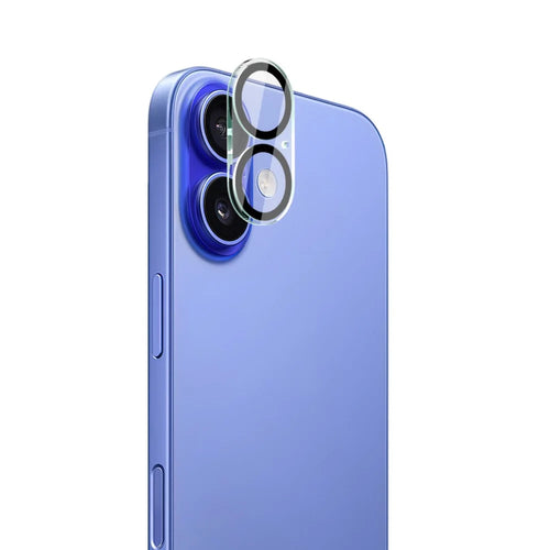 IMAK For iPhone 17 Tempered Glass Camera Lens Protector Acrylic Lens Cap (Black Circle Design) - 1