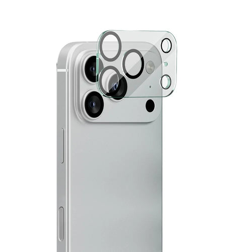IMAK For iPhone 17 Pro Tempered Glass Camera Lens Protector Acrylic Lens Cap (Black Circle Design) - 1