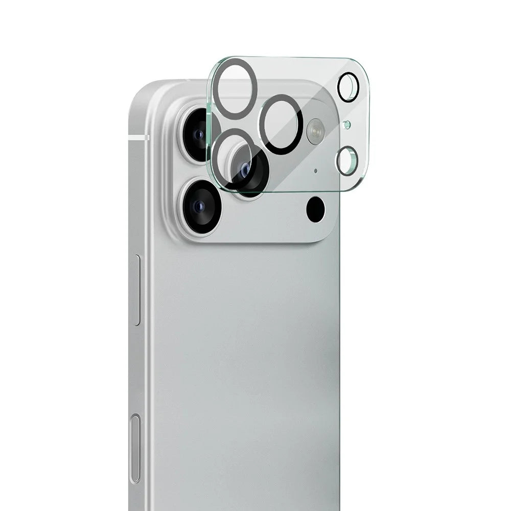 IMAK For iPhone 17 Pro Max Tempered Glass Camera Lens Protector Acrylic Lens Cap (Black Circle Design) - 1