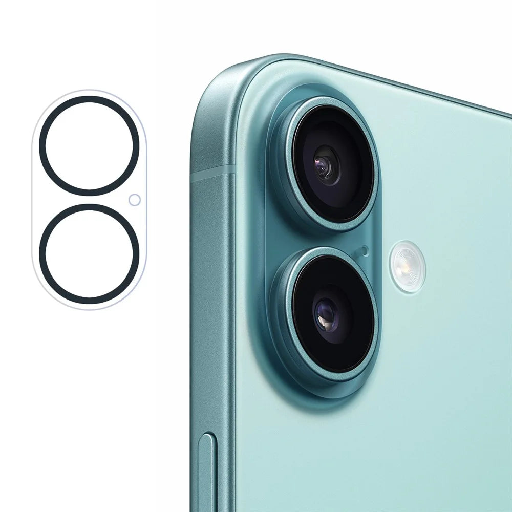 ENKAY HAT PRINCE For iPhone 17 Camera Lens Protector   Tempered Glass Lens Film with Black Ring - Transparent - 1