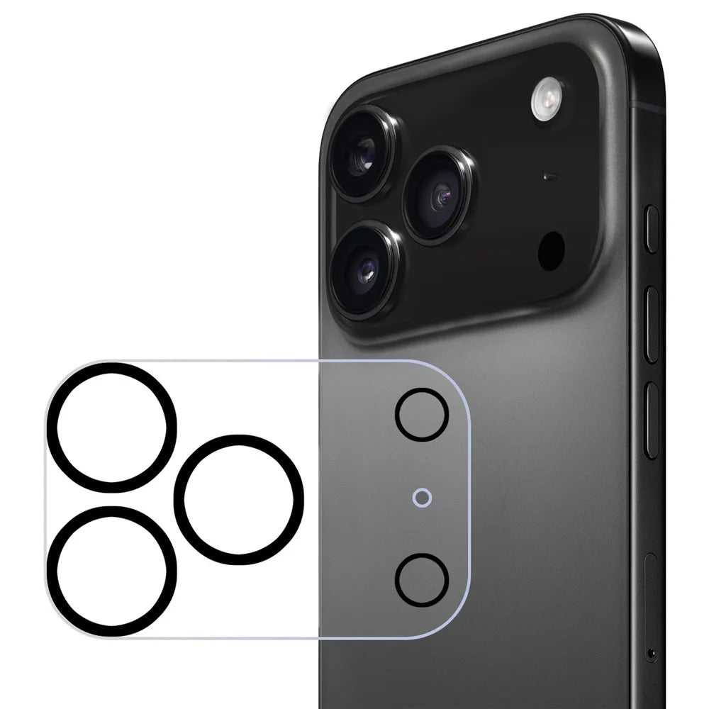 ENKAY HAT PRINCE For iPhone 17 Pro Camera Lens Protector   Tempered Glass Lens Film with Black Ring - Transparent - 1