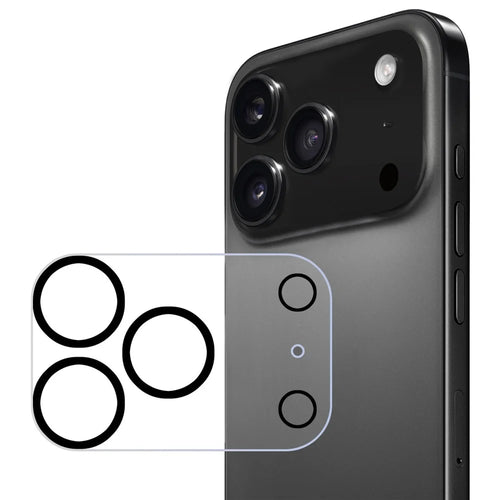 ENKAY HAT PRINCE For iPhone 17 Pro Max Camera Lens Protector   Tempered Glass Lens Film with Black Ring - Transparent - 1