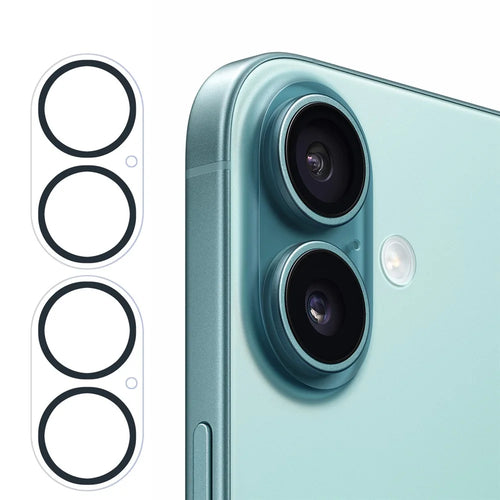 ENKAY HAT PRINCE For iPhone 17 2Pcs Camera Lens Protector   Tempered Glass Lens Film with Black Ring - Transparent - 1
