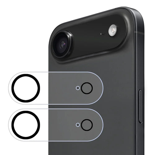 ENKAY HAT PRINCE For iPhone Air 2Pcs Camera Lens Protector   Tempered Glass Lens Film with Black Ring - Transparent - 1