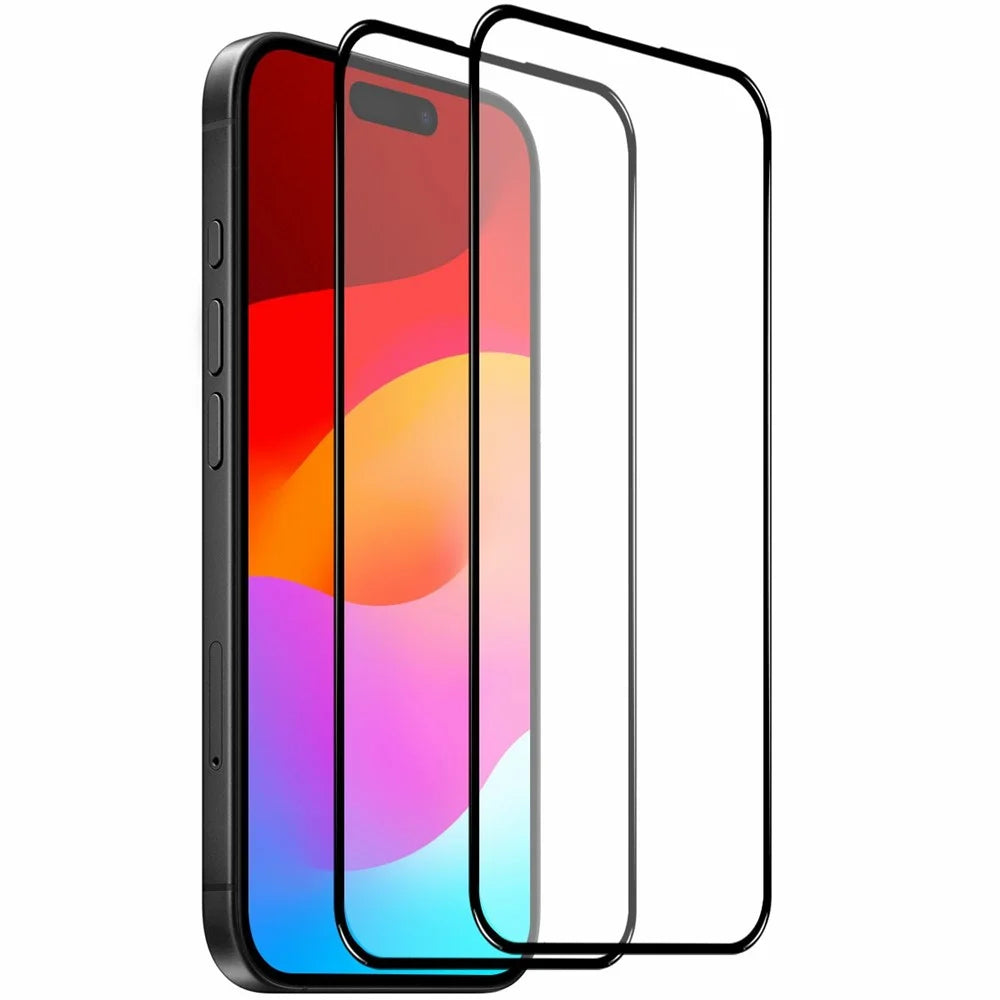 NORTHJO 2Pcs A+ Phone Screen Protector for iPhone 17 0.3mm 2.5D High Aluminum-silicon Glass Silk Printing Film - 1