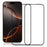 AMORUS 2Pcs For iPhone 17 Screen Protector Shatterproof Silk Printing Tempered Glass Film - Black - 1