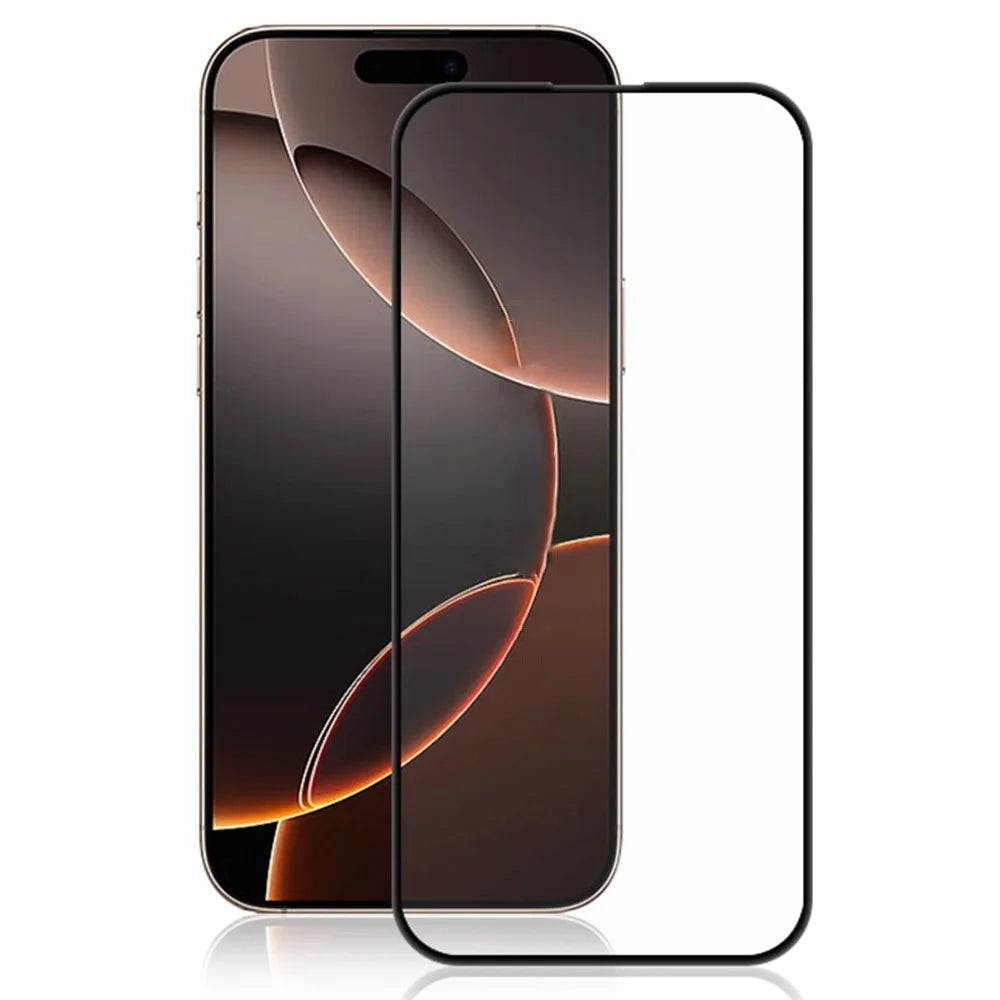 MOCOLO For iPhone 17 Screen Protector Anti-Shatter Silk Printing Tempered Glass Film - Black - 1