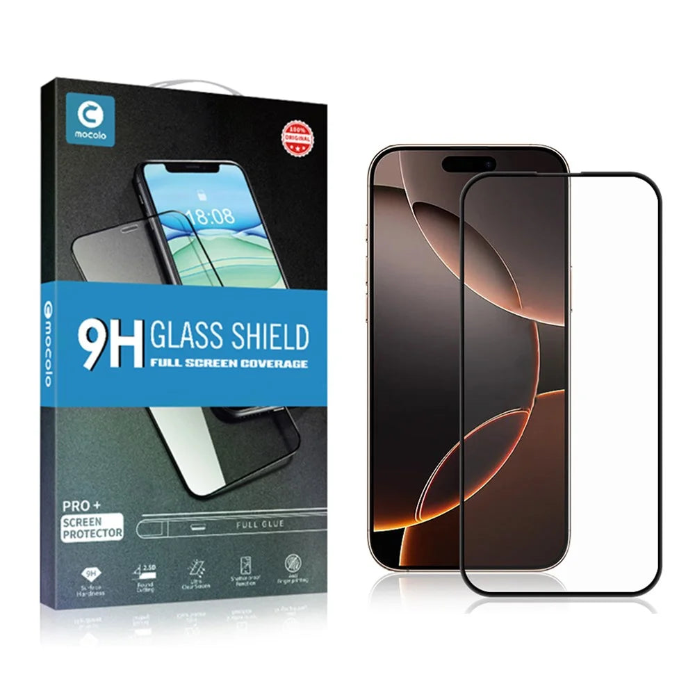 MOCOLO For iPhone 17 Screen Protector Anti-Shatter Silk Printing Tempered Glass Film - Black - 6