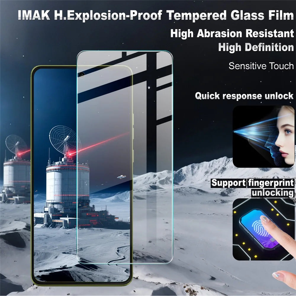 IMAK H Series For Motorola Moto G86 5G / G86 Power 5G Screen Protector Tempered Glass HD Clear Film (Fingerprint Unlock) - 3
