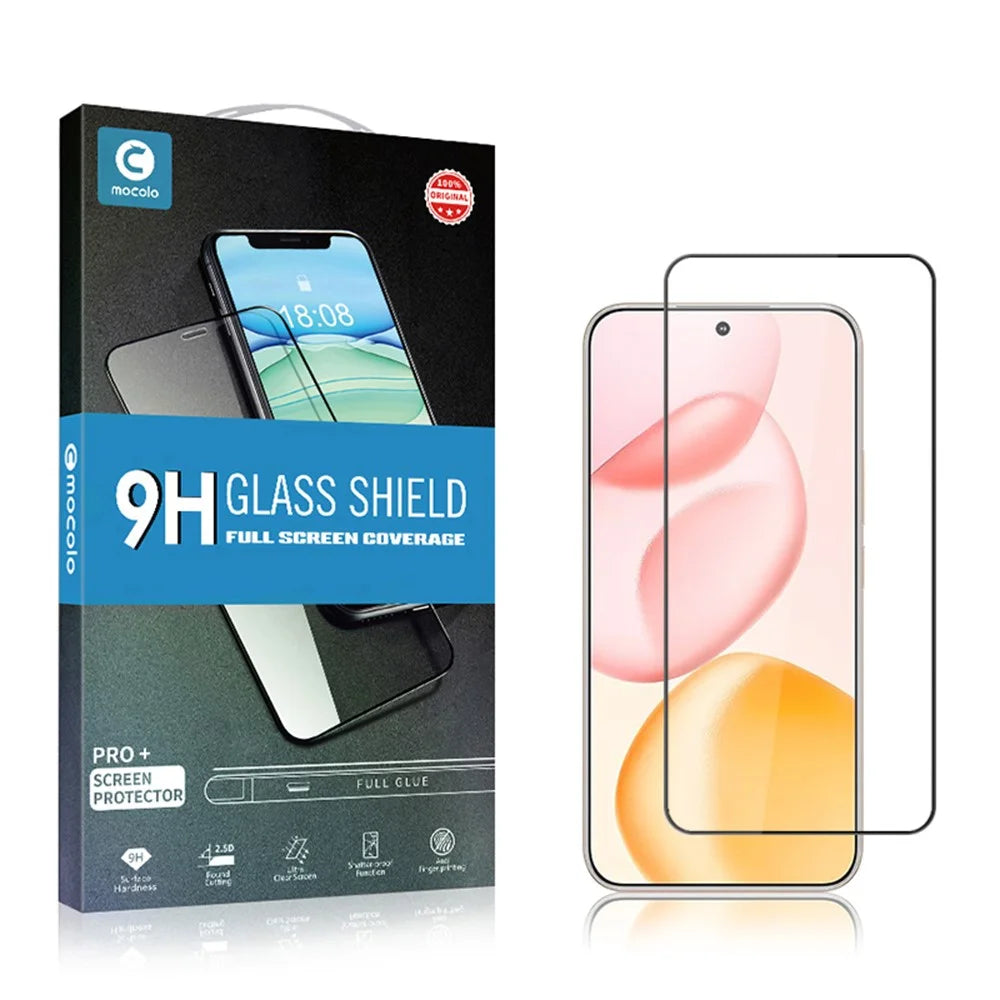 MOCOLO For Honor 400 5G (Global) Screen Protector Anti-Shatter Silk Printing Tempered Glass Film - Black - 5