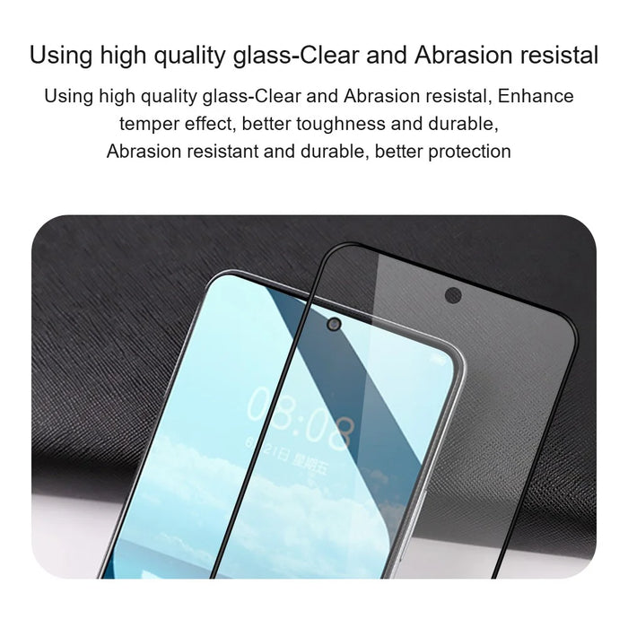 AMORUS 2Pcs For Honor 400 5G (Global) Screen Protector Shatterproof Silk Printing Tempered Glass Film - Black - 4