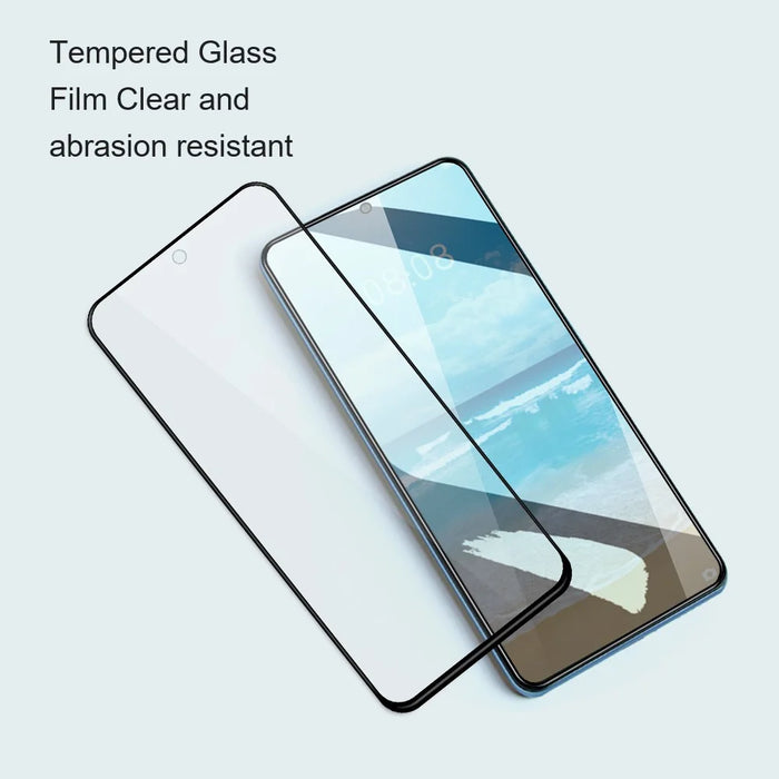 AMORUS 2Pcs For Honor 400 5G (Global) Screen Protector Shatterproof Silk Printing Tempered Glass Film - Black - 5