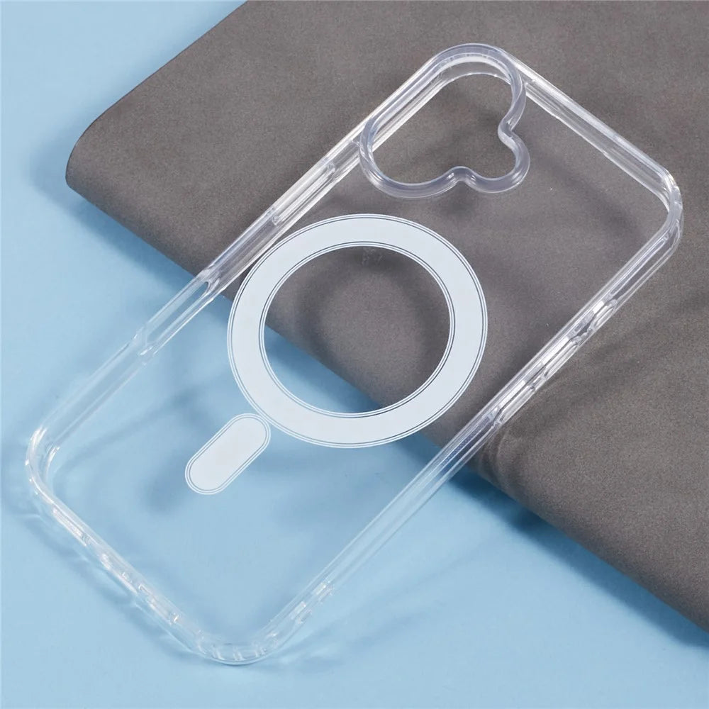 For iPhone 17 Phone Case Compatible with MagSafe with Tempered Glass Screen Film + Clear Lens Film - 5