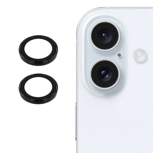 For iPhone 17 Camera Lens Protector Electroplating Ultra HD Tempered Glass Lens Film - Black - 1