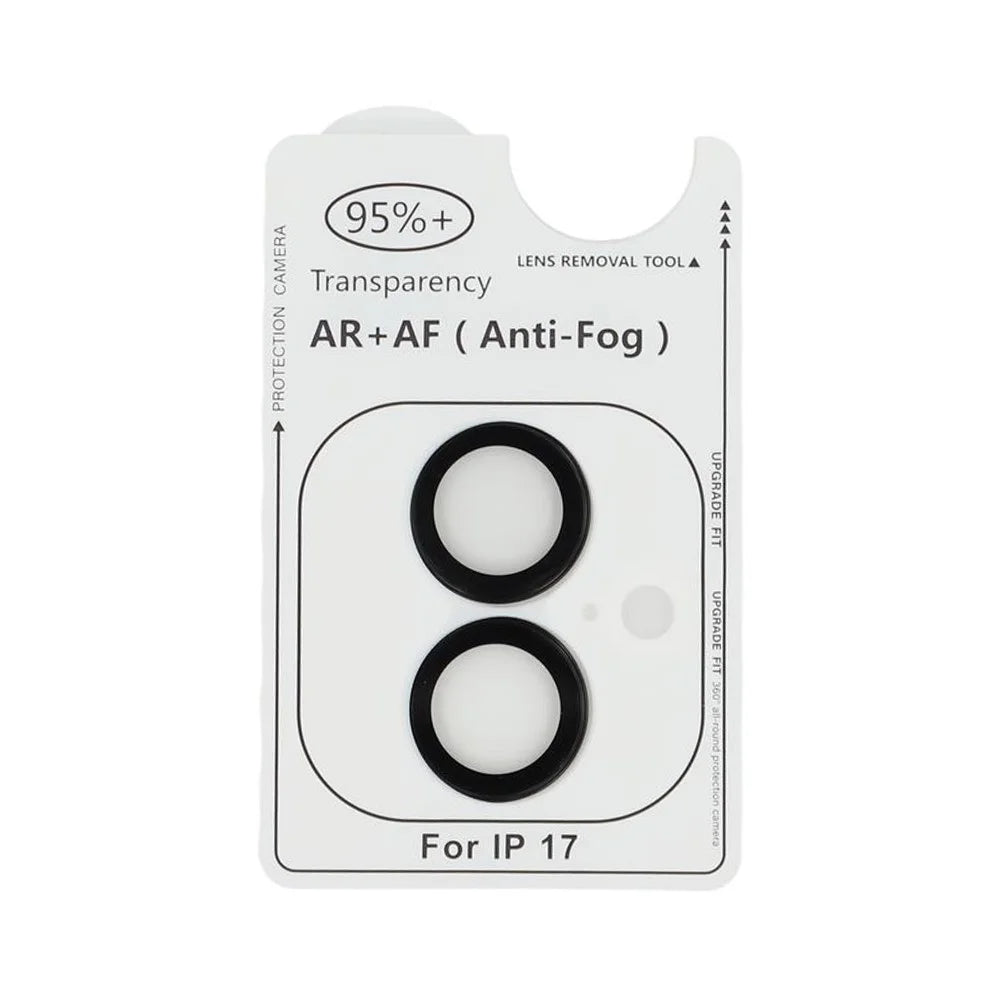 For iPhone 17 Camera Lens Protector Electroplating Ultra HD Tempered Glass Lens Film - Black - 3