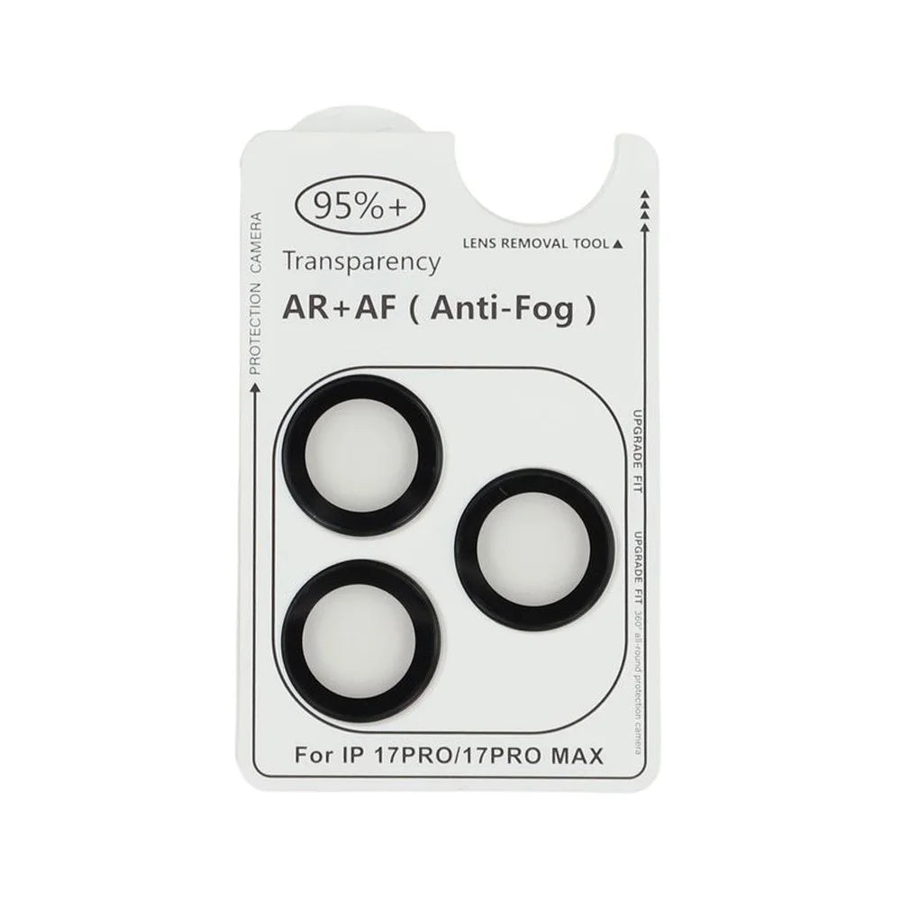 For iPhone 17 Pro / 17 Pro Max Camera Lens Protector Electroplating Ultra HD Tempered Glass Lens Film - Black - 3