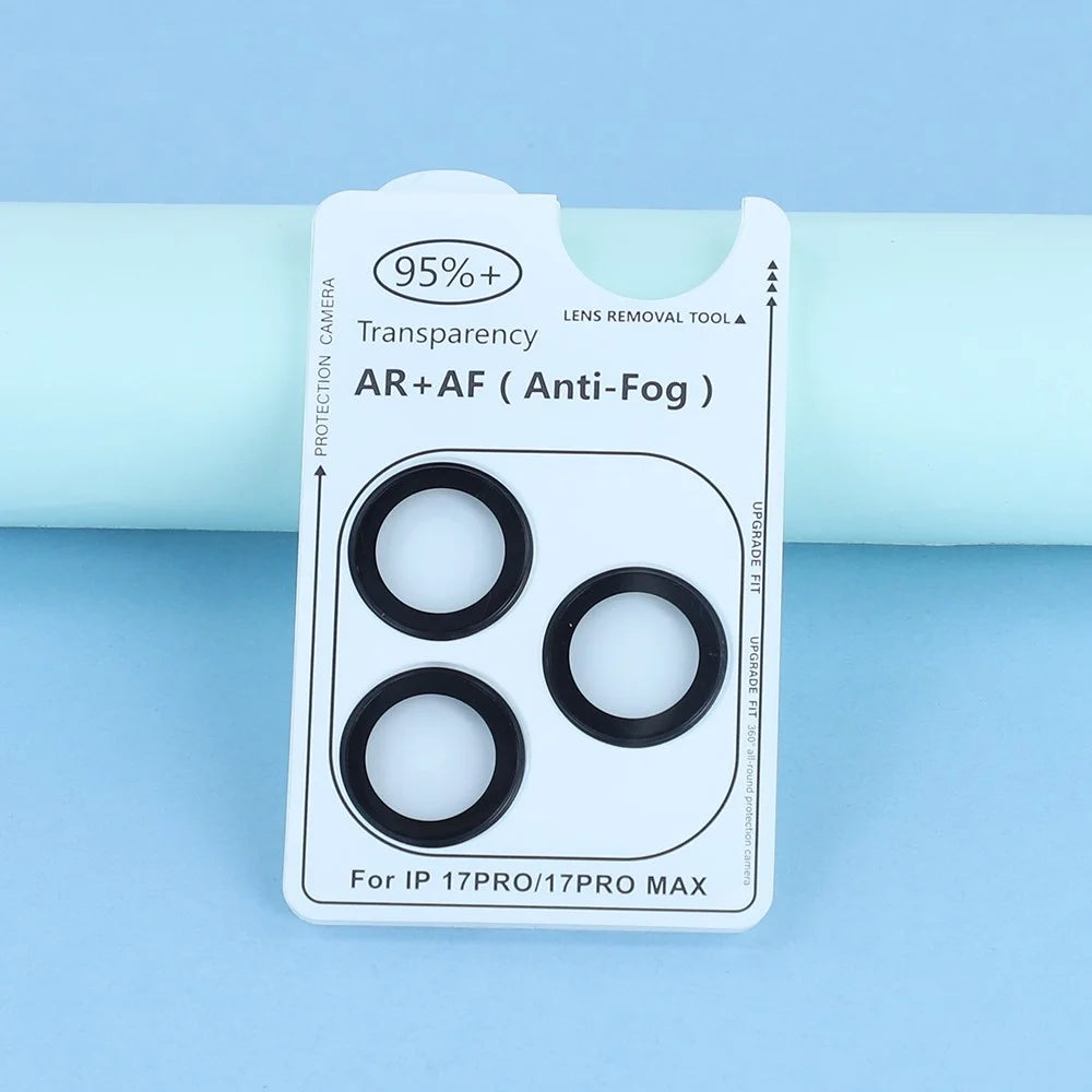 For iPhone 17 Pro / 17 Pro Max Camera Lens Protector Electroplating Ultra HD Tempered Glass Lens Film - Black - 4