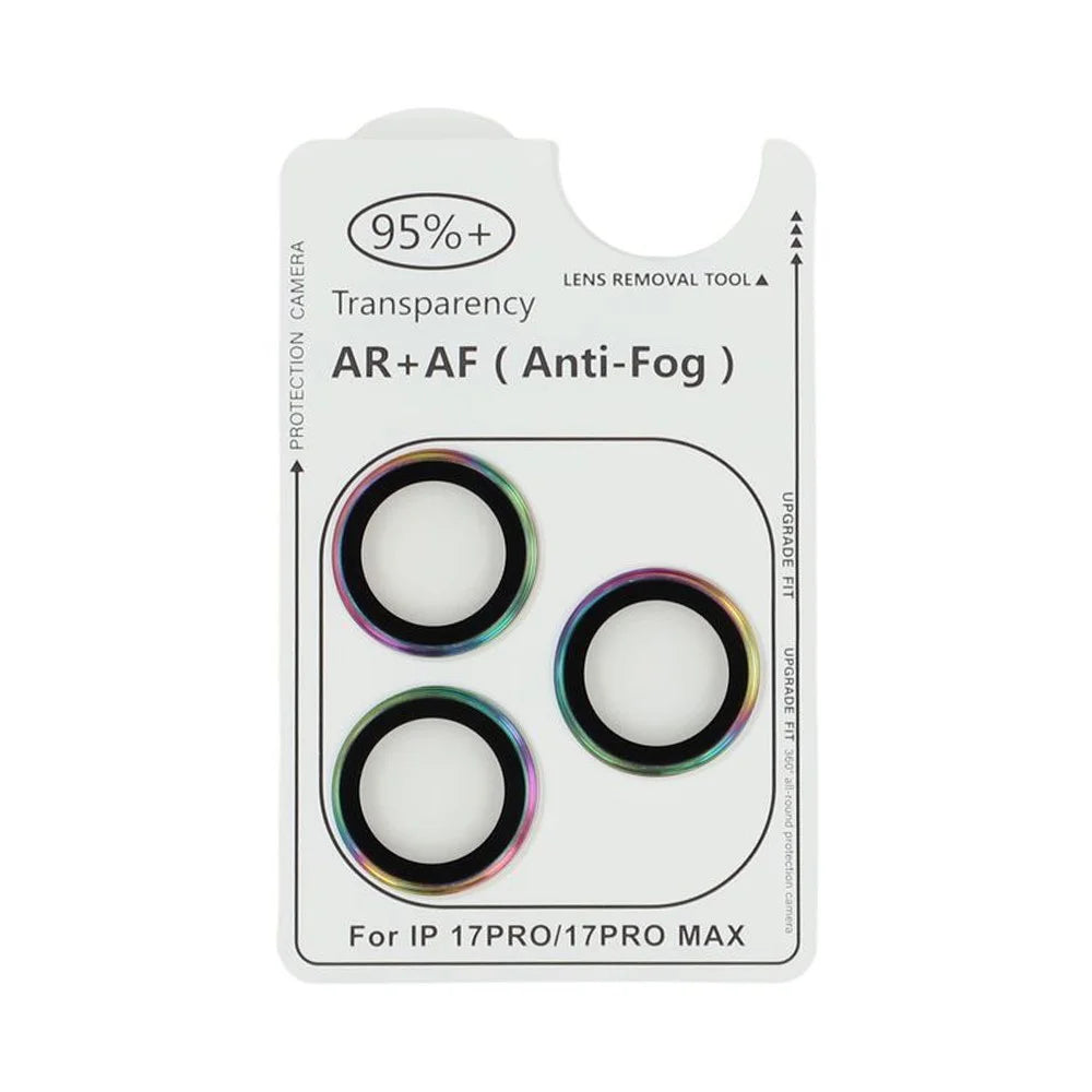 For iPhone 17 Pro / 17 Pro Max Camera Lens Protector Electroplating Ultra HD Tempered Glass Lens Film - Multi-Color - 3