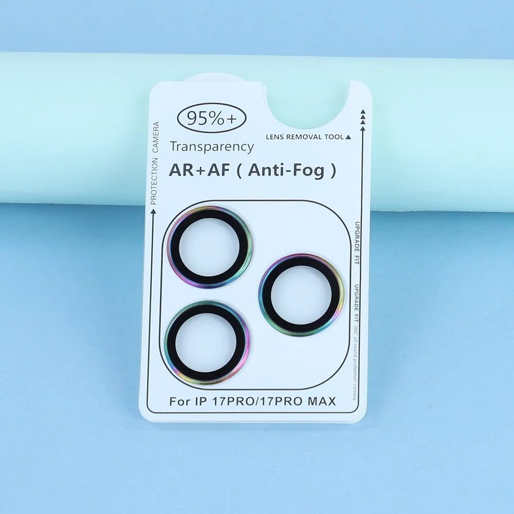 For iPhone 17 Pro / 17 Pro Max Camera Lens Protector Electroplating Ultra HD Tempered Glass Lens Film - Multi-Color - 4
