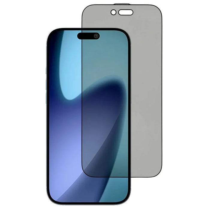 For iPhone Air Privacy Tempered Glass Screen Protector with Silk Printing / Dust Filter Mesh - 1