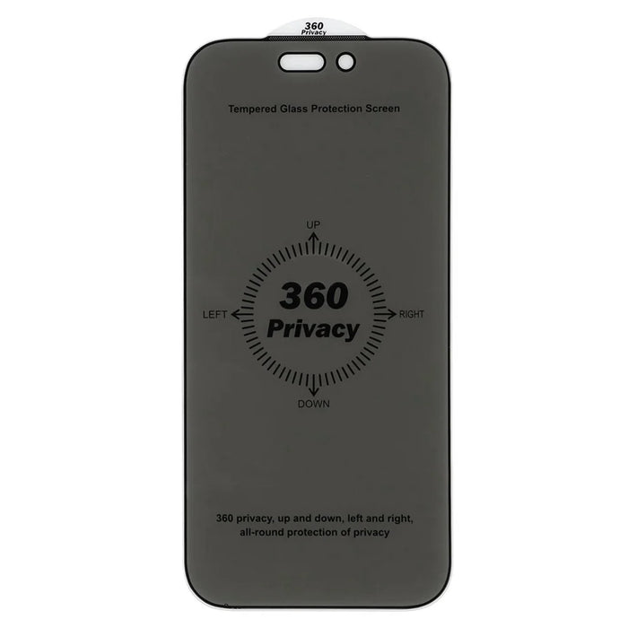 For iPhone 17 Privacy Tempered Glass Screen Protector with Silk Printing / Dust Filter Mesh - 2