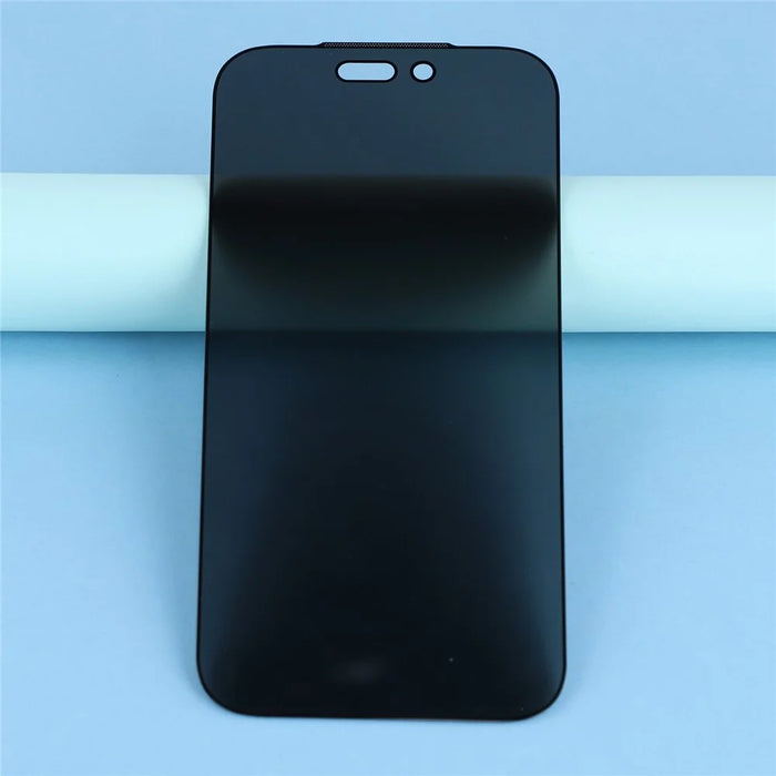 For iPhone 17 Privacy Tempered Glass Screen Protector with Silk Printing / Dust Filter Mesh - 4