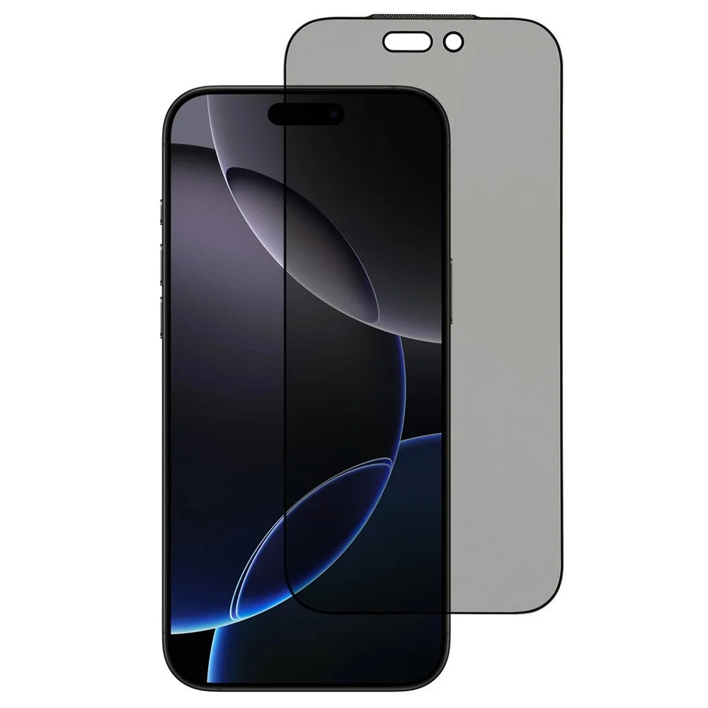 For iPhone 17 Pro Privacy Tempered Glass Screen Protector with Silk Printing / Dust Filter Mesh - 1