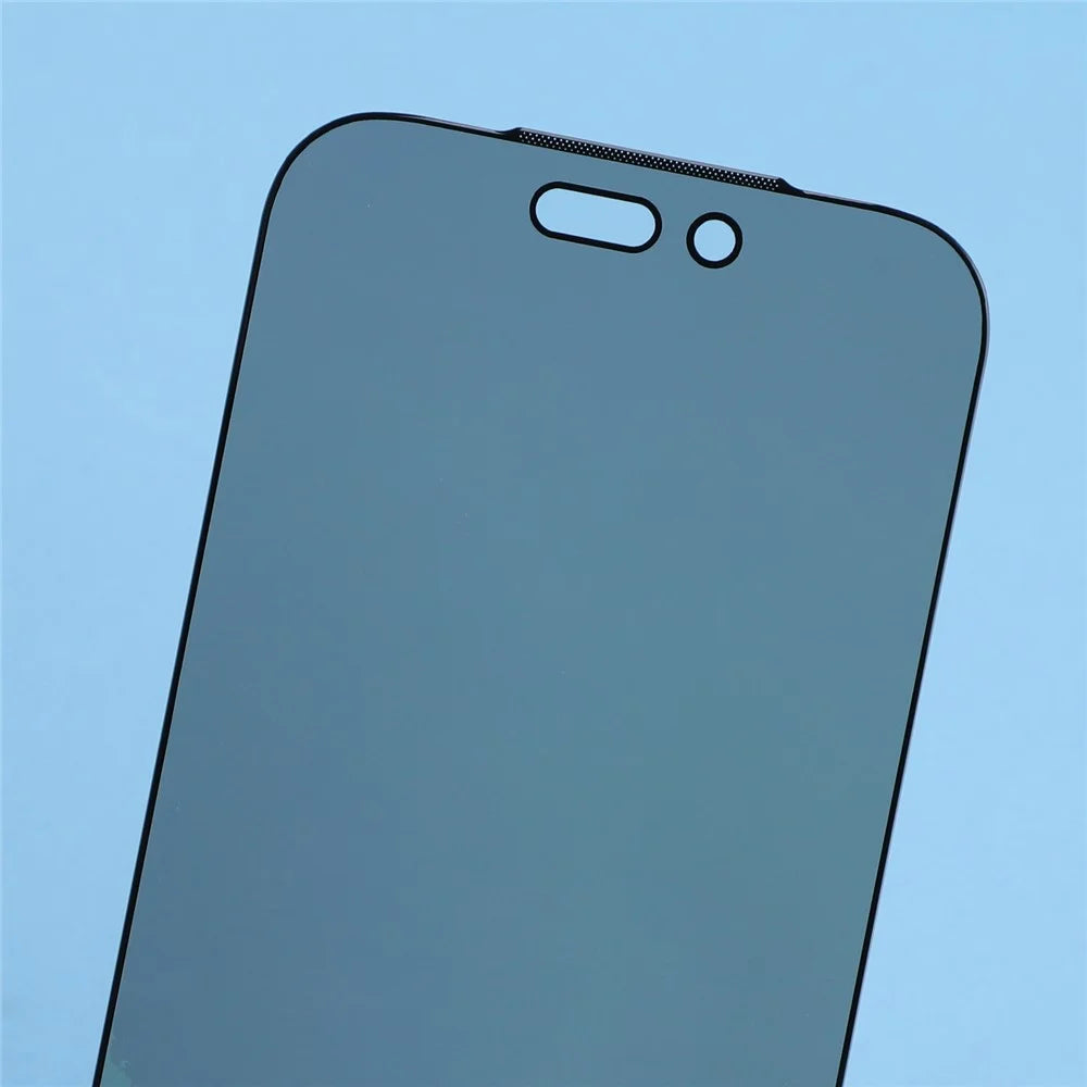 For iPhone 17 Pro Privacy Tempered Glass Screen Protector with Silk Printing / Dust Filter Mesh - 5