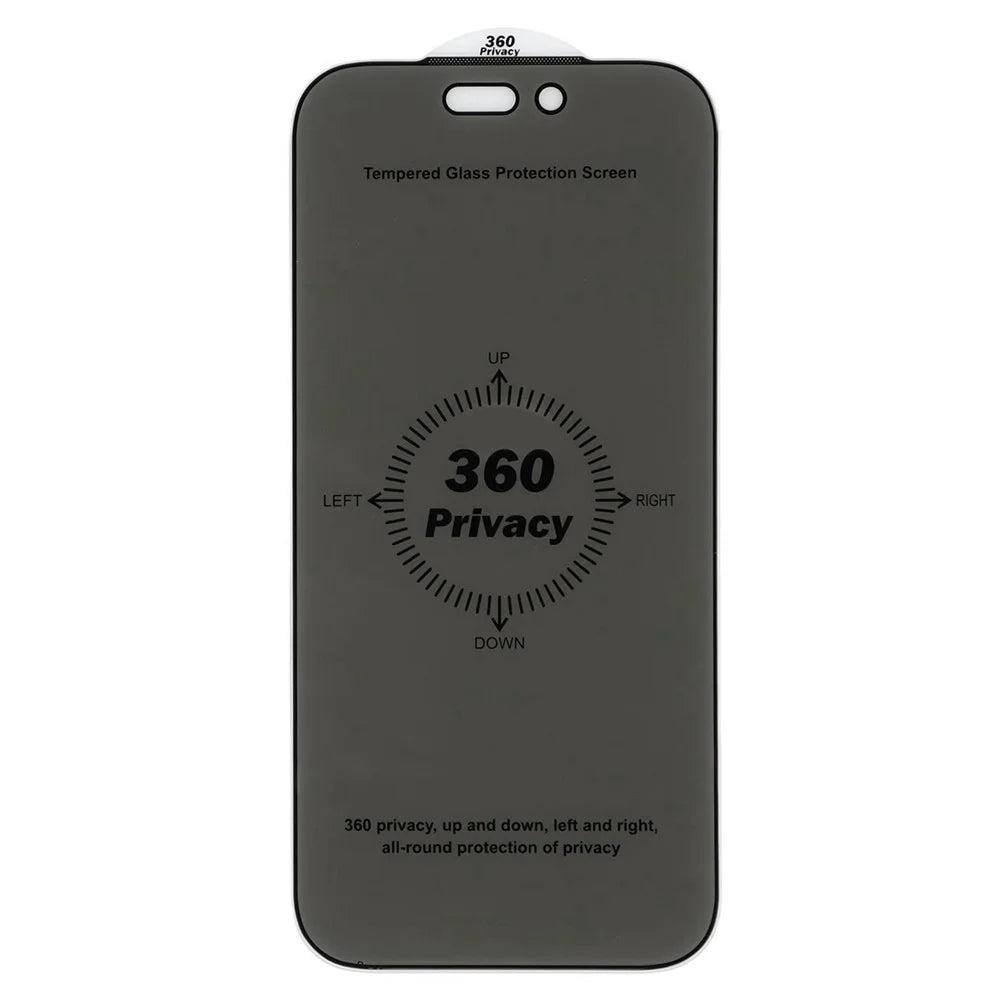 For iPhone 17 Pro Max Privacy Tempered Glass Screen Protector with Silk Printing / Dust Filter Mesh - 2