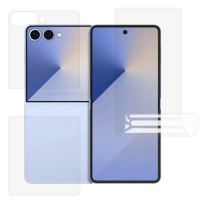 For Samsung Galaxy Z Flip7 5G Screen Protector Set, Front + Back Full Cover TPU+PET Hydrogel Film - 1