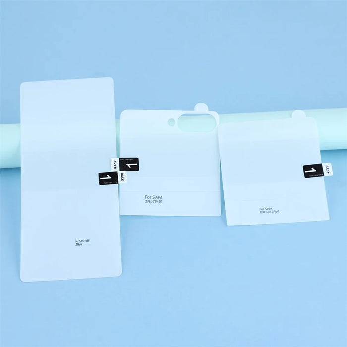 For Samsung Galaxy Z Flip7 5G Screen Protector Set, Front + Back Full Cover TPU+PET Hydrogel Film - 3