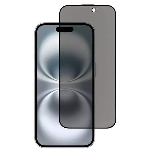 For iPhone 17 Privacy Screen Protector Matte Silk Printing Anti-Spy Tempered Glass Film with Dust-Proof Mesh - 1
