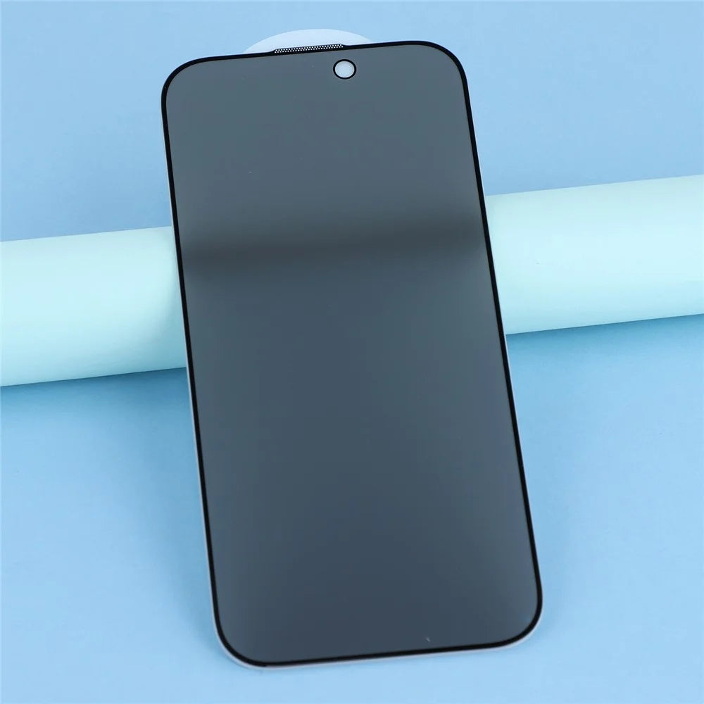 For iPhone 17 Privacy Screen Protector Matte Silk Printing Anti-Spy Tempered Glass Film with Dust-Proof Mesh - 3