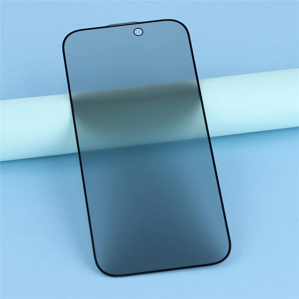 For iPhone 17 Privacy Screen Protector Matte Silk Printing Anti-Spy Tempered Glass Film with Dust-Proof Mesh - 4