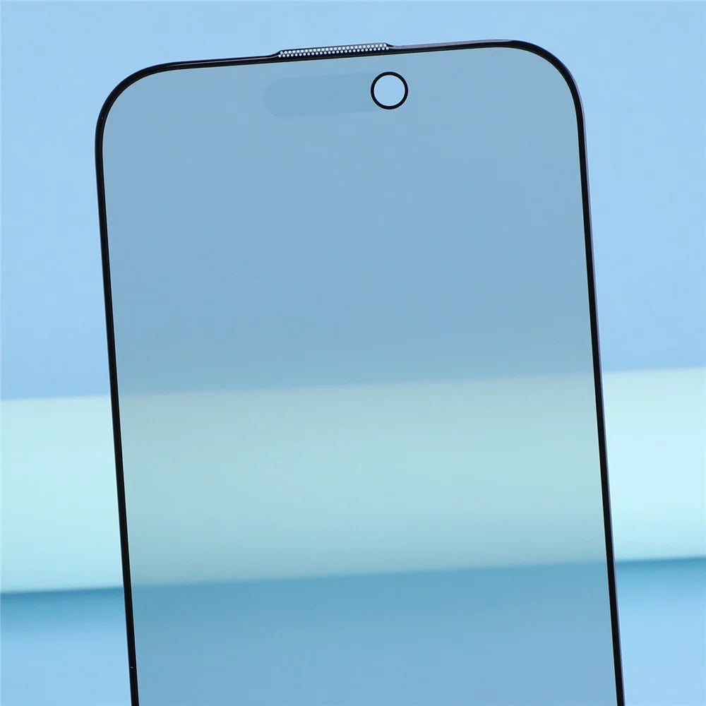 For iPhone 17 Privacy Screen Protector Matte Silk Printing Anti-Spy Tempered Glass Film with Dust-Proof Mesh - 5