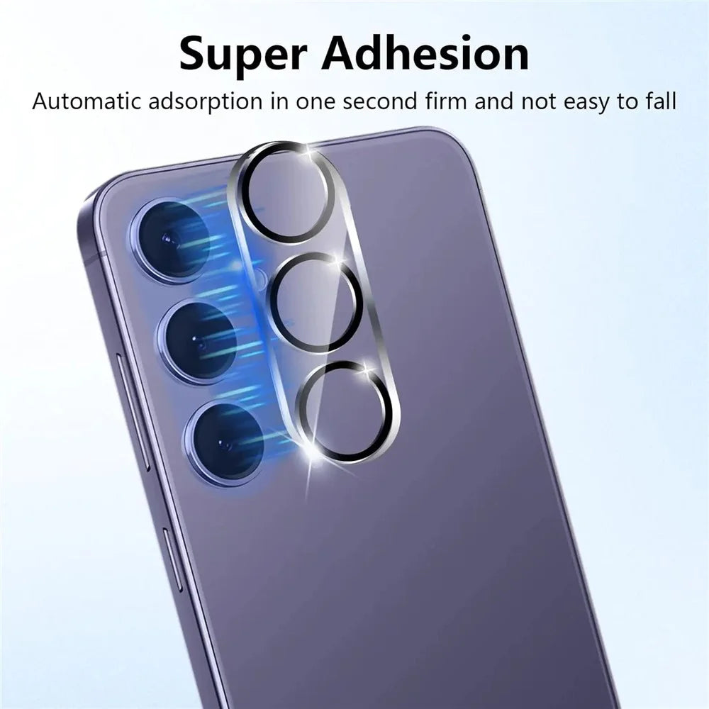 For Samsung Galaxy S25+ Camera Lens Protector Black Ring Silk Printing Tempered Glass Acrylic Lens Film - 2