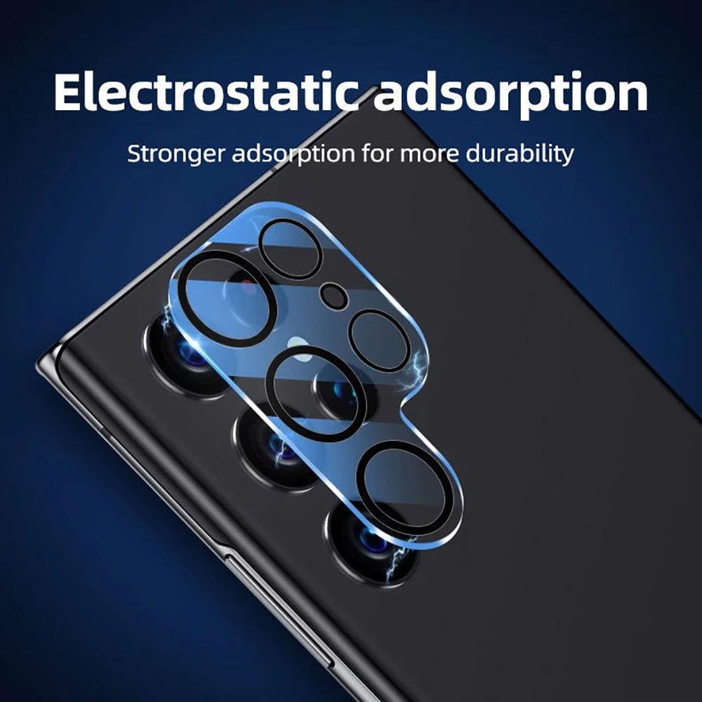 For Samsung Galaxy S25 Ultra Camera Lens Protector Black Ring Silk Printing Tempered Glass Acrylic Lens Film - 2