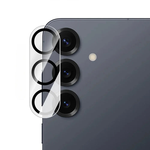 For Samsung Galaxy S24 Camera Lens Protector Black Ring Silk Printing Tempered Glass Acrylic Lens Film - 1