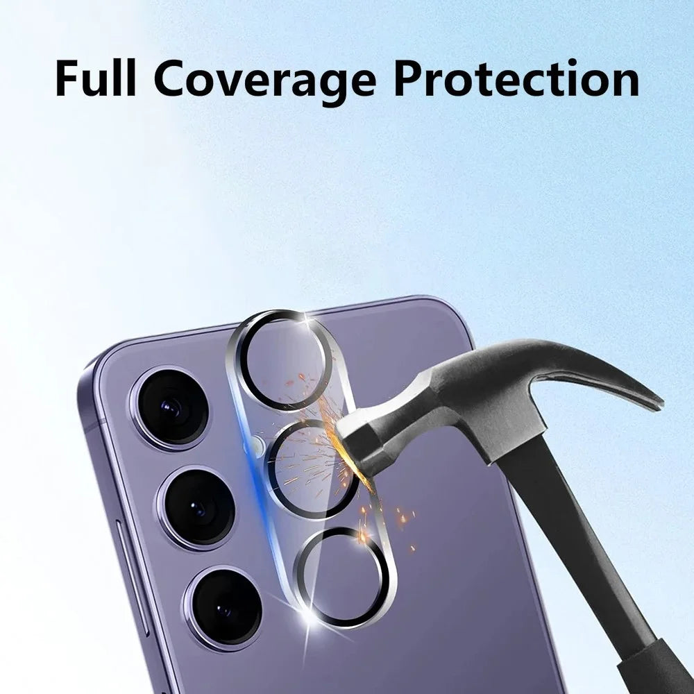 For Samsung Galaxy S24+ Camera Lens Protector Black Ring Silk Printing Tempered Glass Acrylic Lens Film - 3